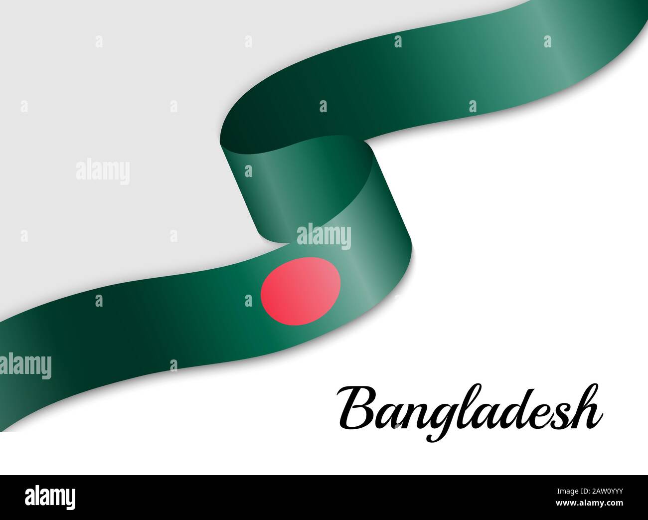 Bd Ribbons waving ribbon flag of Bangladesh. Template for independence day banner ...