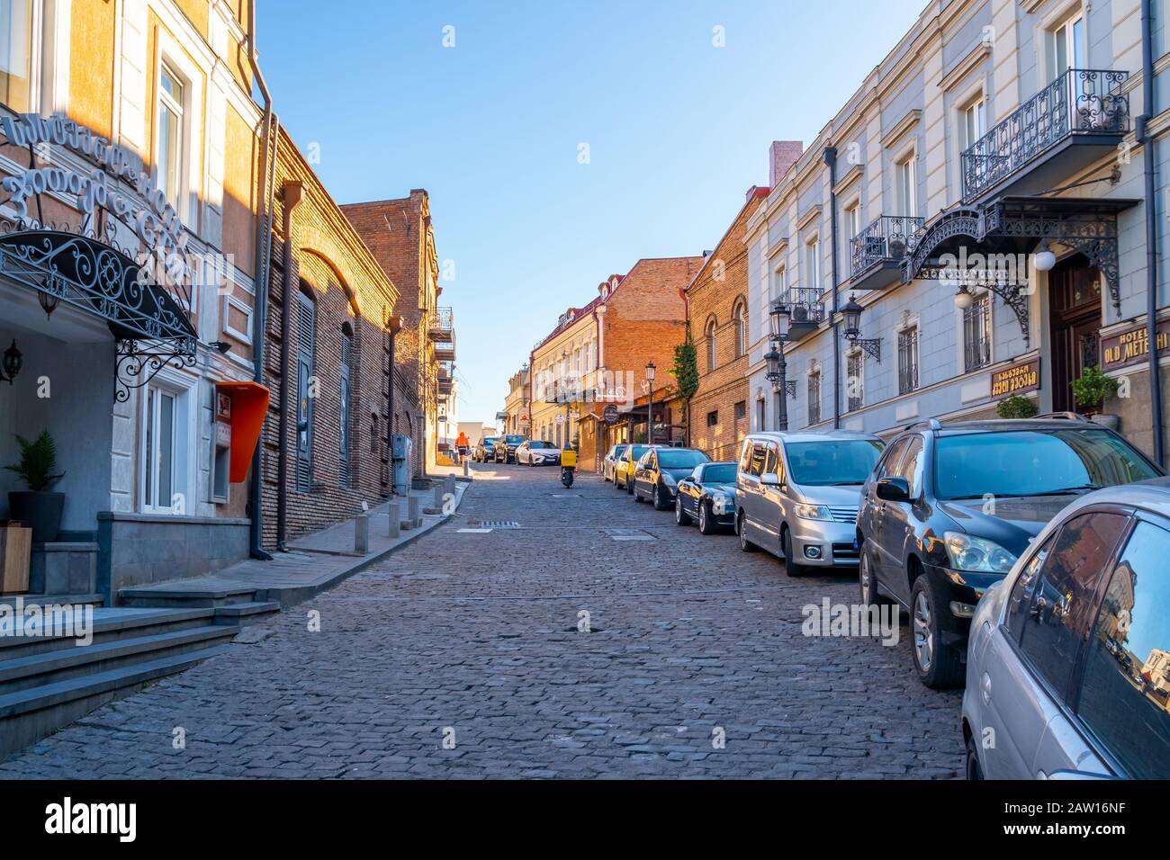 Tbilisi, 26 January 2020 Old historic houses in Tbilisi Stock
