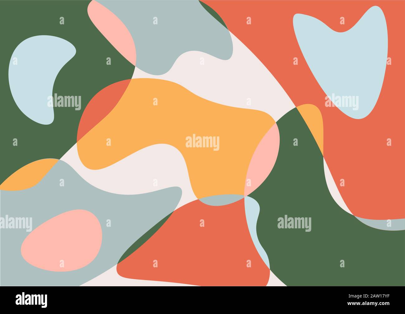 Vector illustration of abstract shapes of pastel colors Stock Vector ...