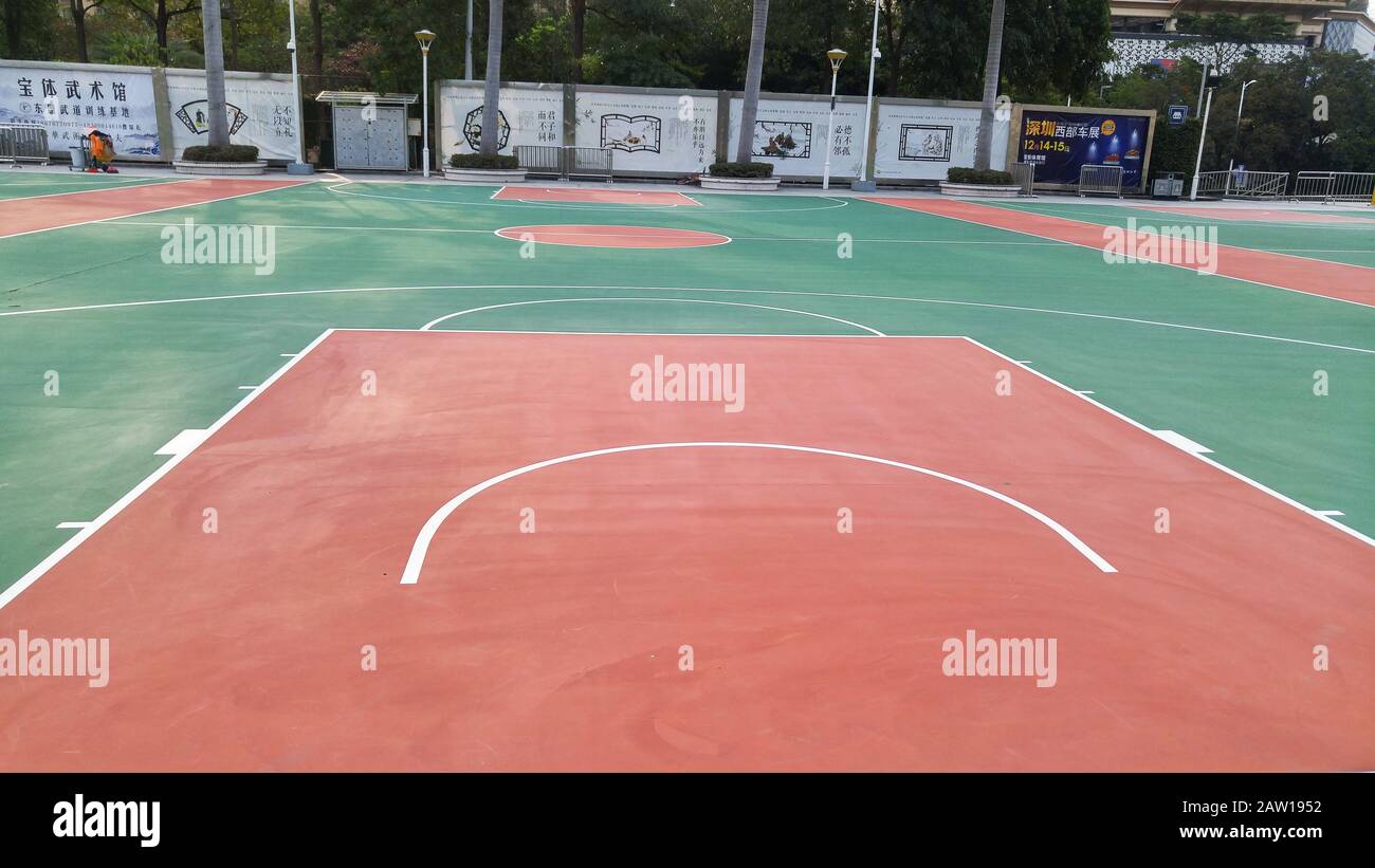 Shenzhen, China basketball court maintenance in sports Stock Photo Alamy