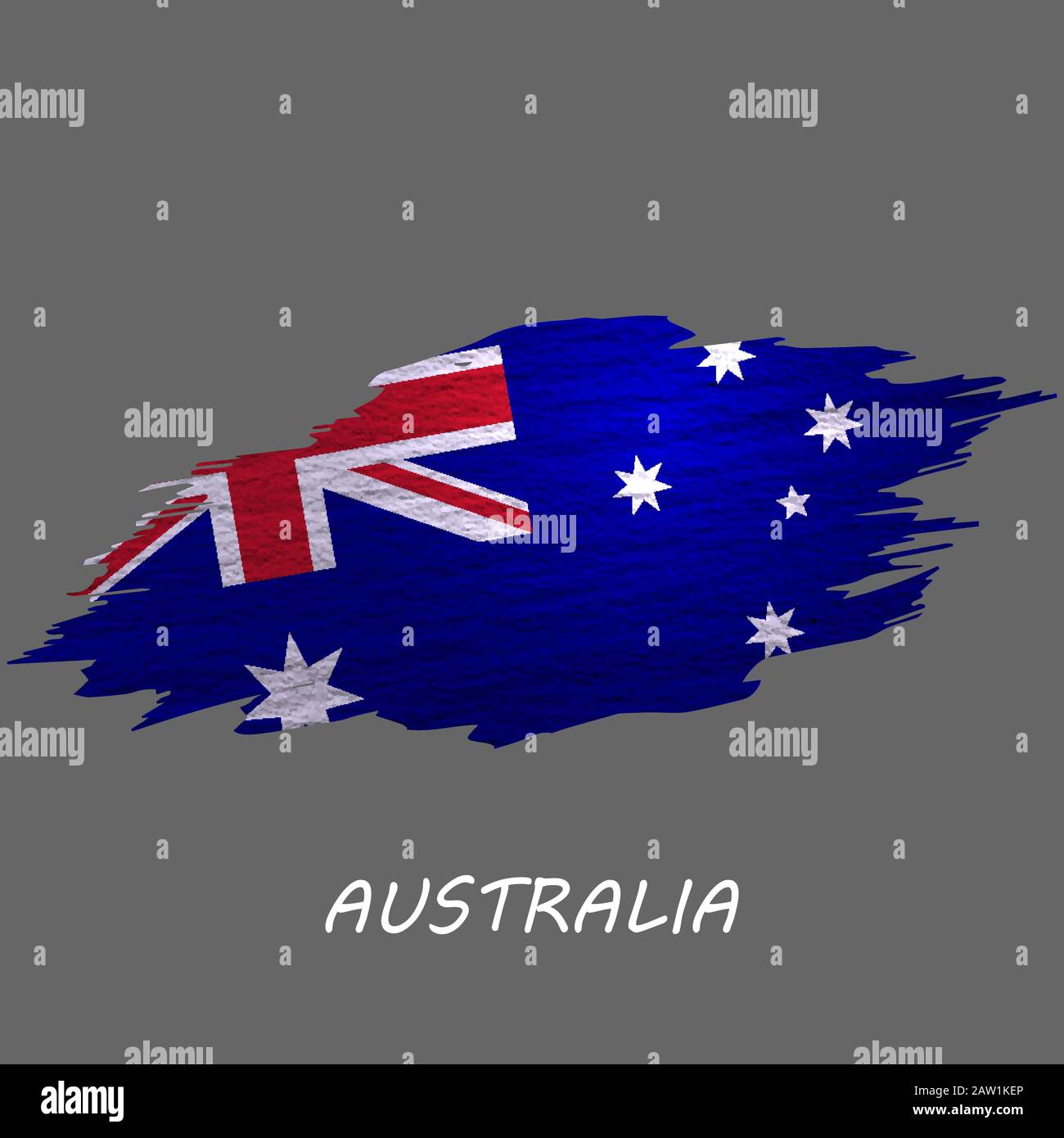 Grunge styled flag of Australia. Brush stroke background Stock Vector ...