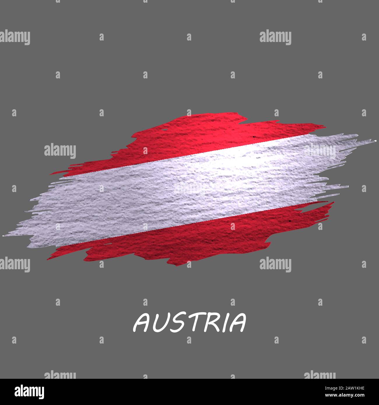 Grunge styled flag of Austria. Brush stroke background Stock Vector ...