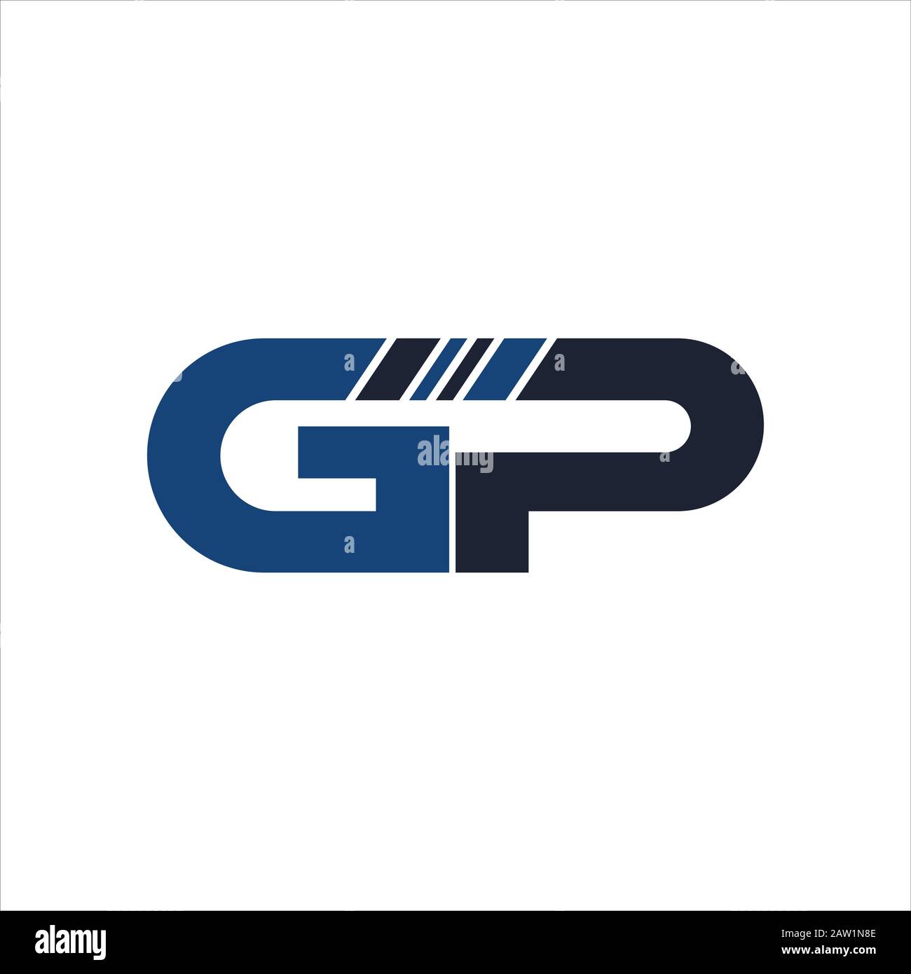 initial letter gp or pg logo vector design Stock Vector