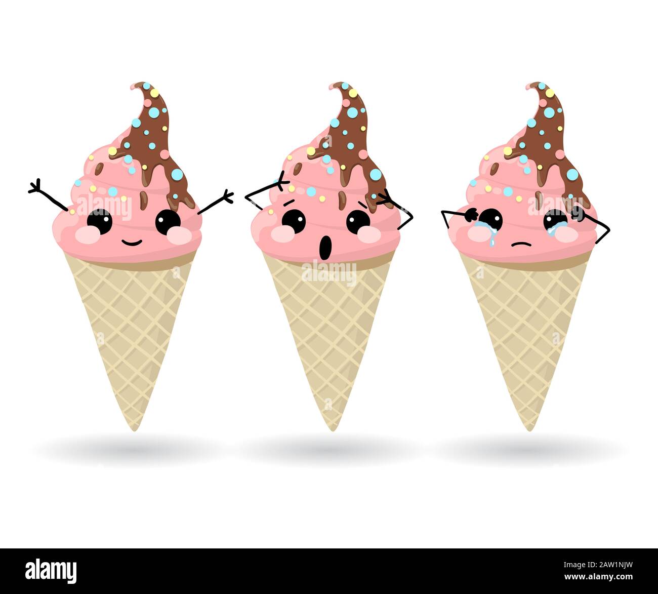 Ice cream set. Vector illustration Stock Vector Image & Art - Alamy