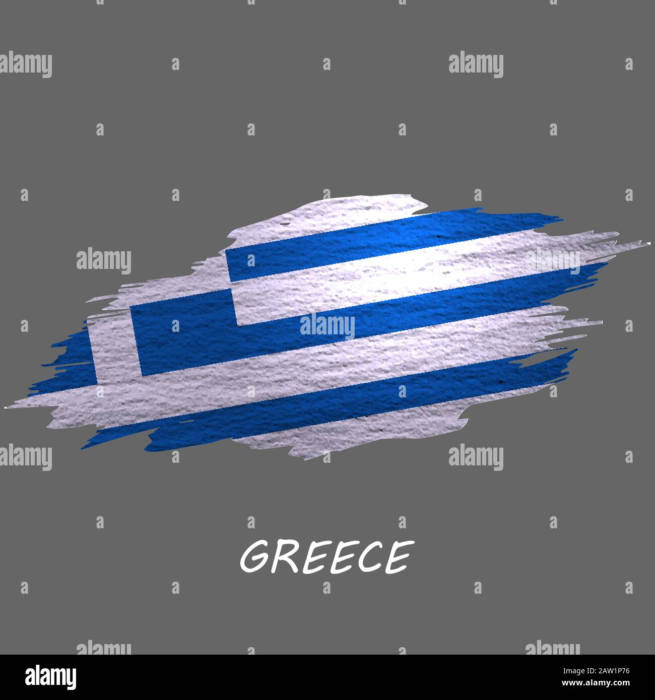 Grunge styled flag of Greece, Greek. Brush stroke background Stock ...
