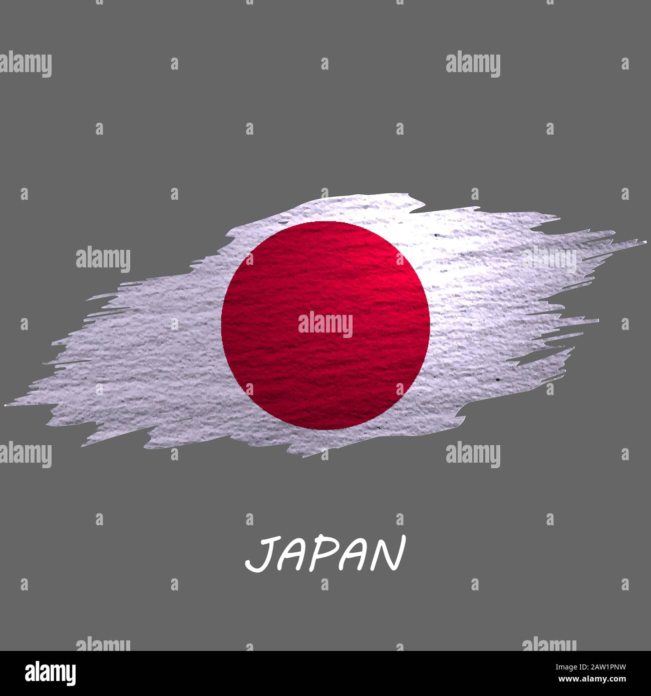 Grunge styled flag of Japan. Brush stroke background Stock Vector Image ...