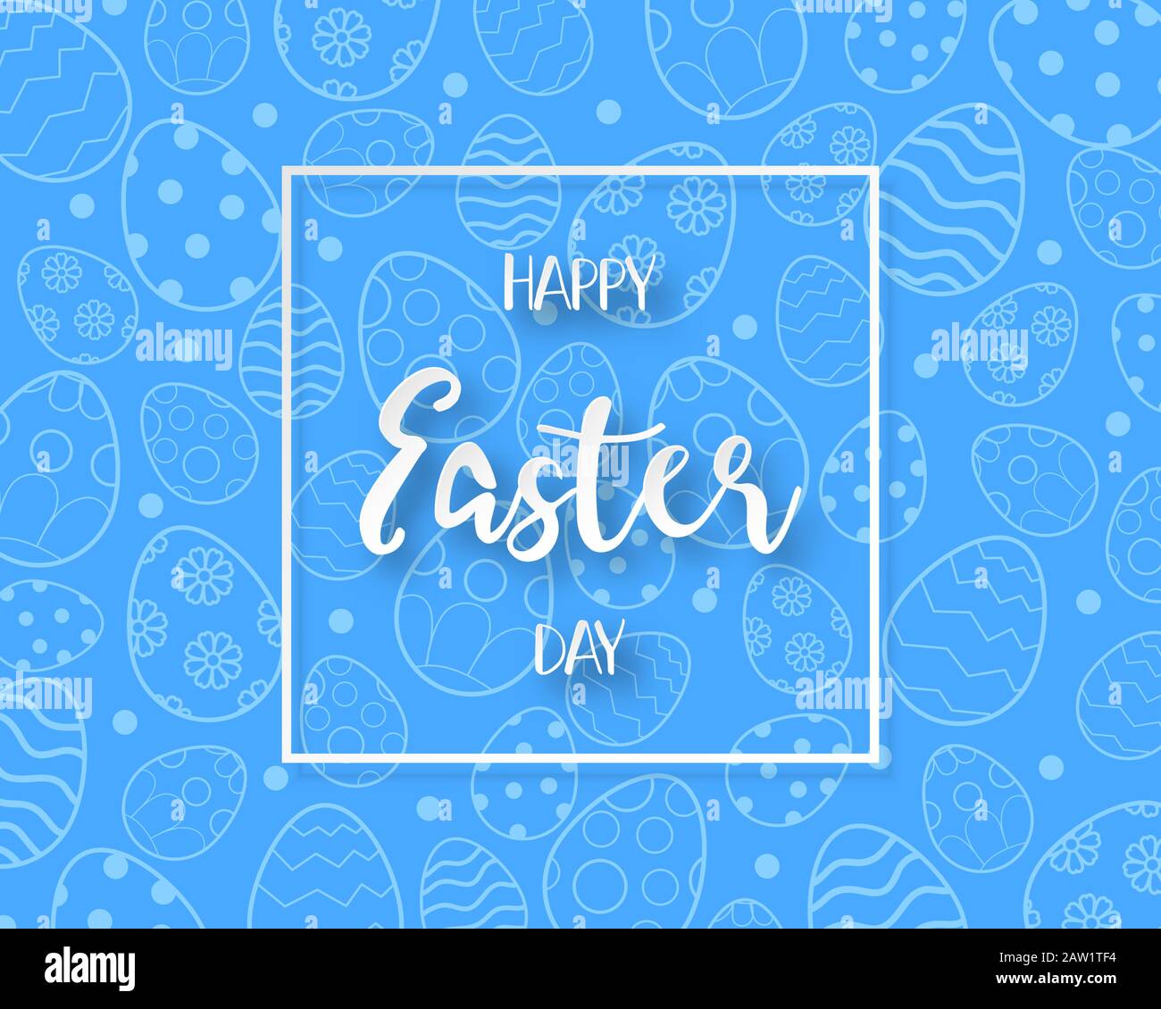 Happy Easter day background pattern. Vector illustration. Stock Vector