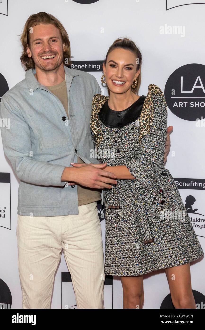 Josh Pence and Elizabeth Chambers Hammer attend the VIP Opening Night premiere of the 2020 LA Art Show at Convention Centre in Los Angeles, California, USA, on 06 February 2020. | usage worldwide Stock Photo