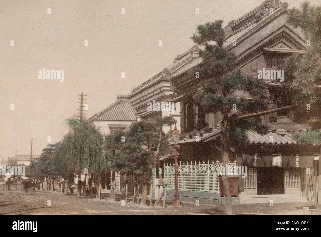 Main Street in Native Town of Yokohama, Japan - circa 1890