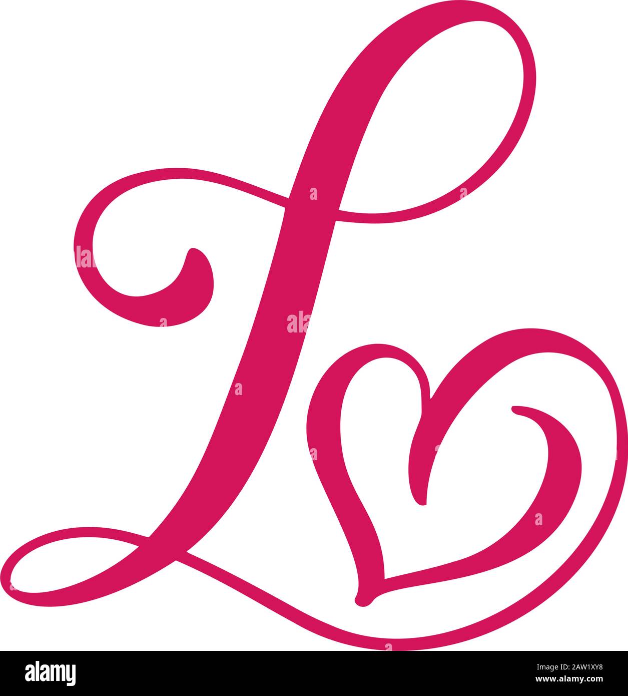 L logo, Letter L monogram. Style - floral, (2291977)