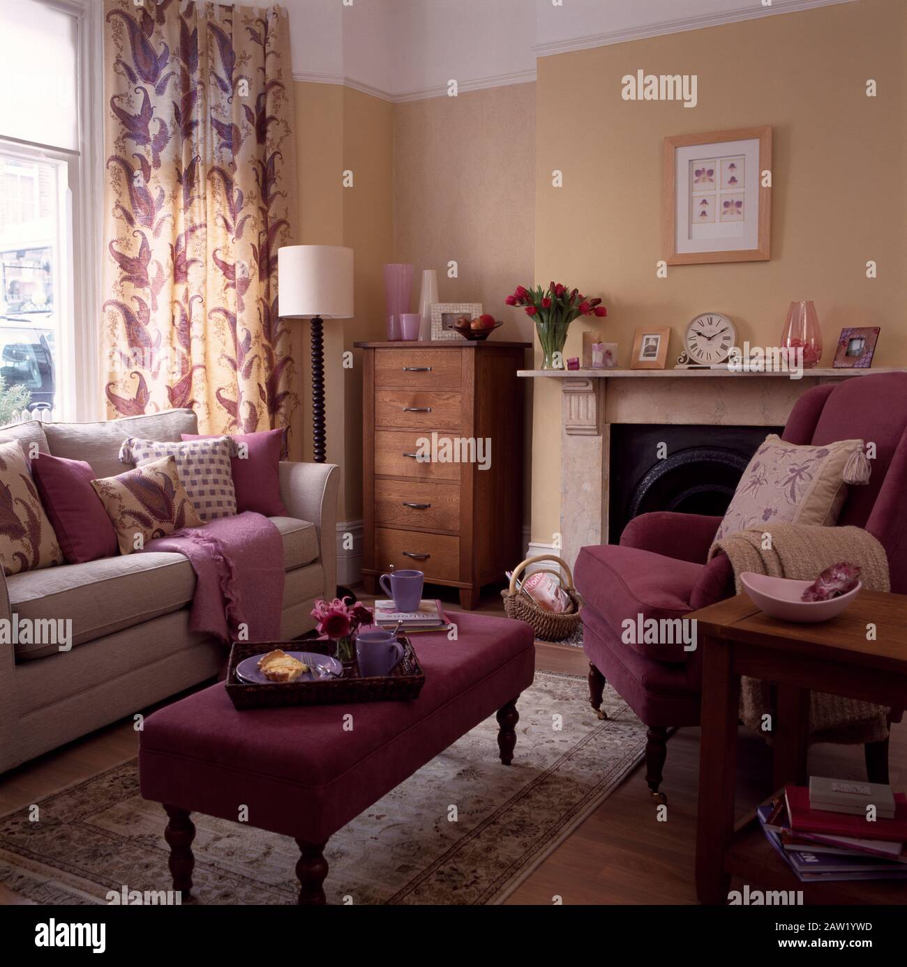 Traditional family livingroom Stock Photo
