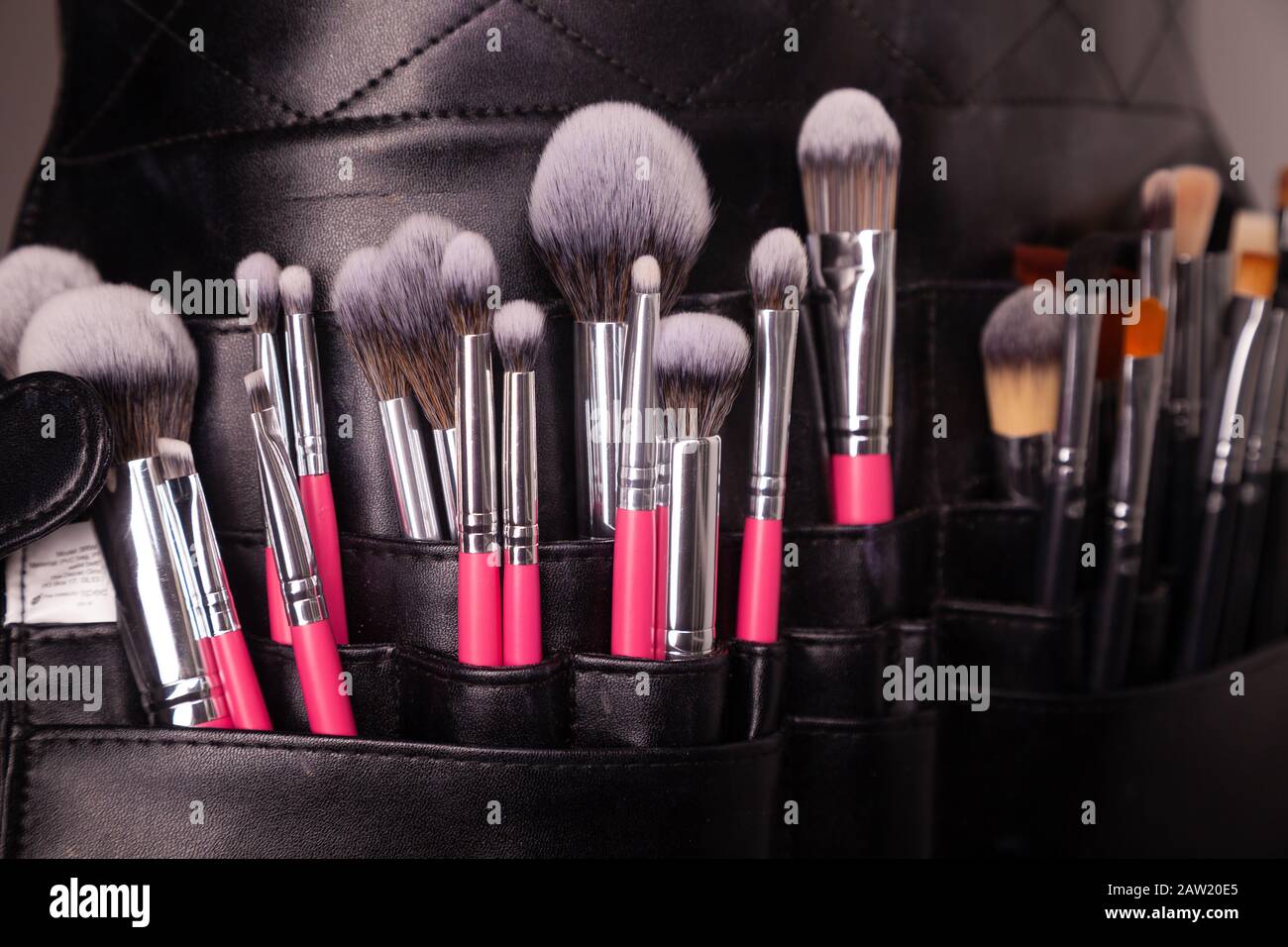 Close-Up of makeup brushes Stock Photo