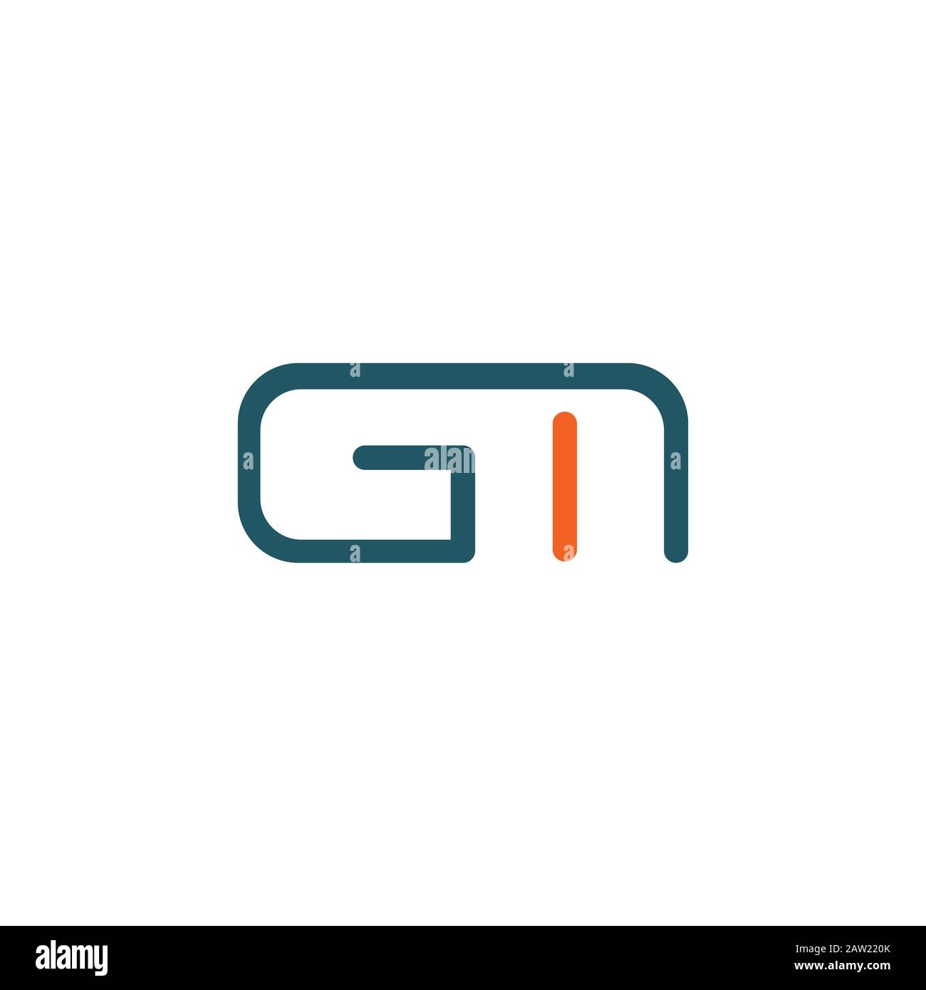 Initial letter gm or mg logo design template Stock Vector