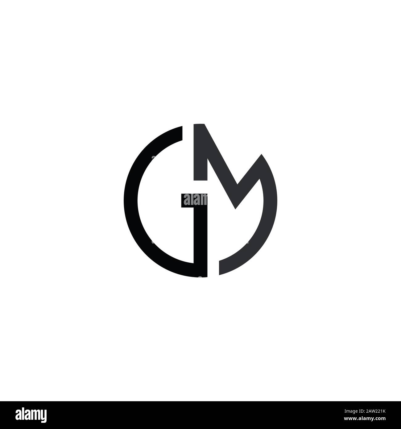 Free: Initial monogram letter mg gm logo design vector image 