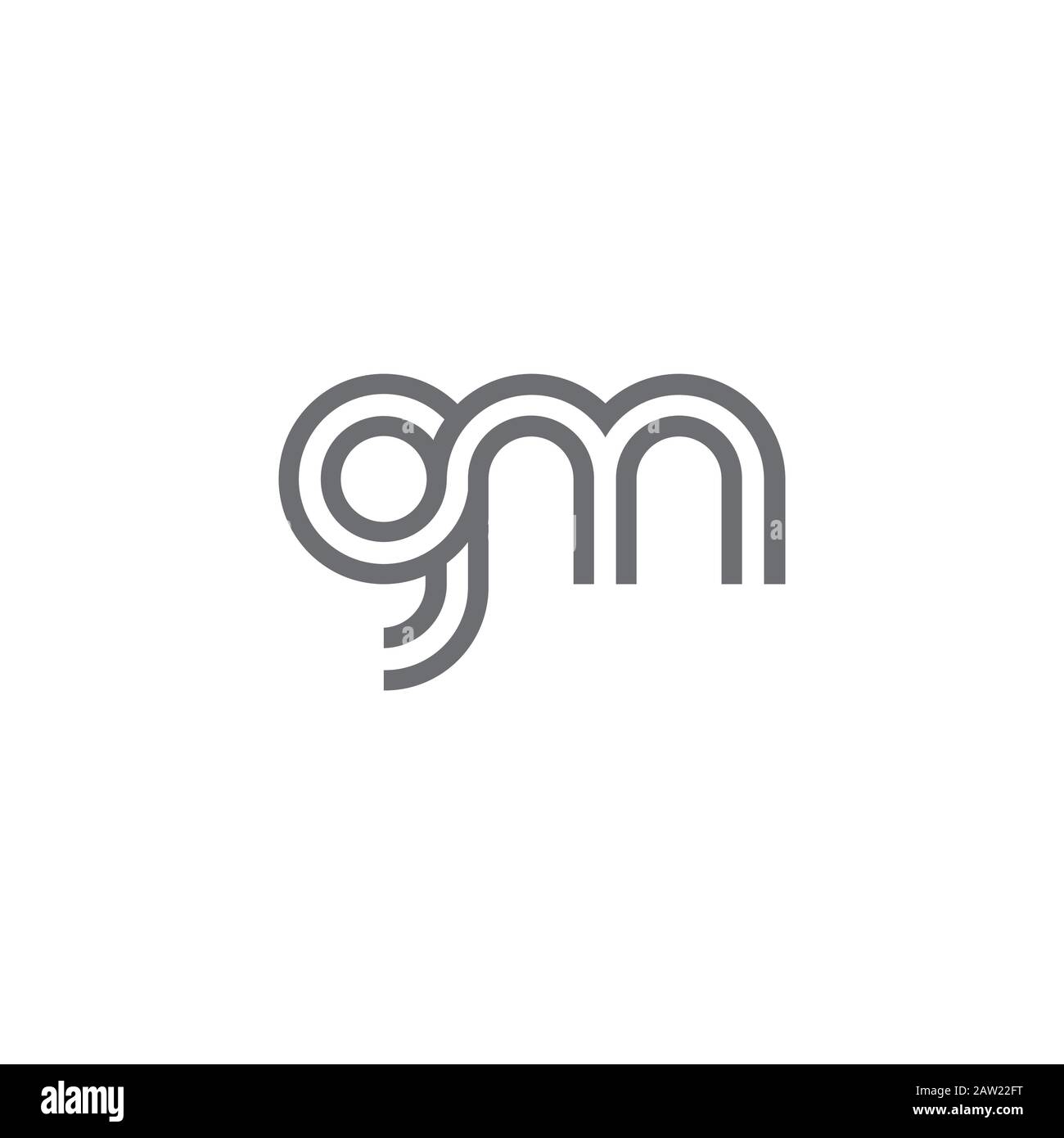 MG Logo Initial Letter Monogram with abstrac circle shape design template  isolated in white background Stock Vector Image & Art - Alamy