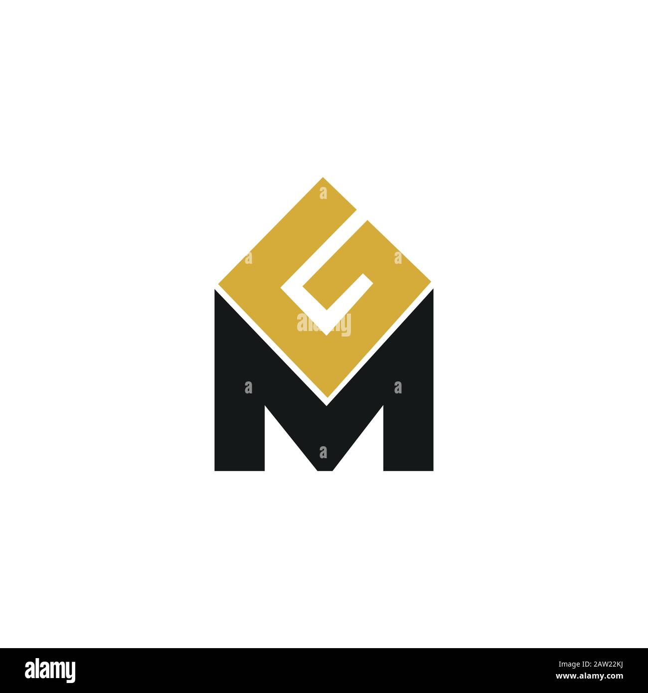 Premium Vector  Modern monogram initial letter gm logo design template