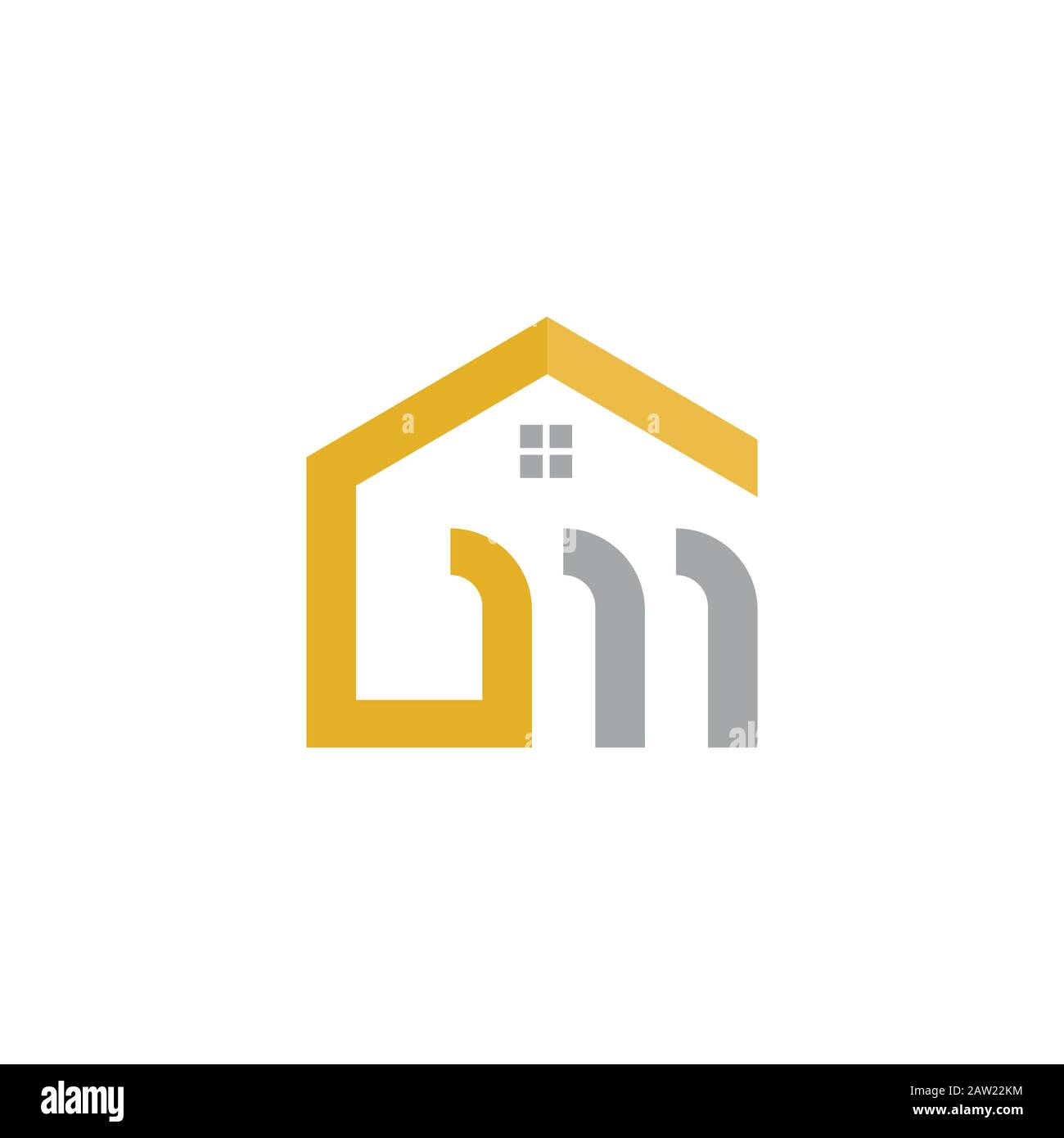 Initial letter gm or mg logo design template Stock Vector