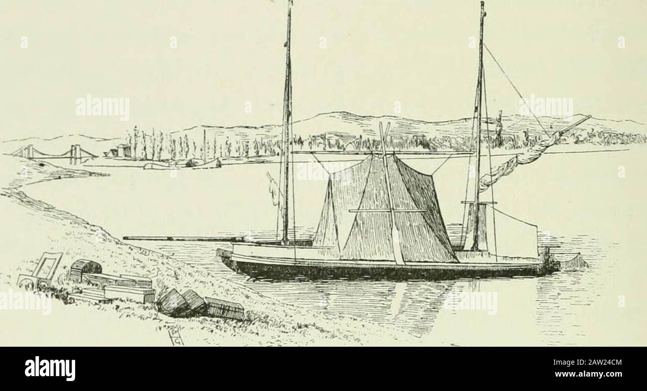 'A summer voyage on the river Saône. With a hundred and forty-eight illustrations' (1889) Stock Photo