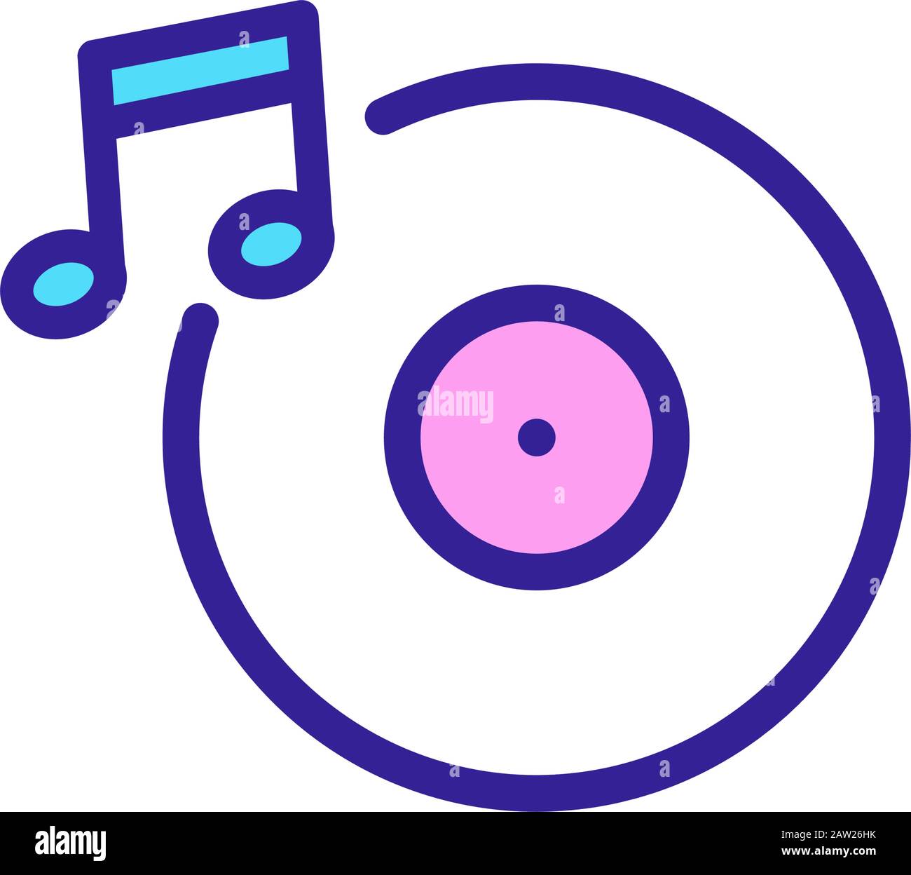 notes vinyl icon vector. Isolated contour symbol illustration Stock ...