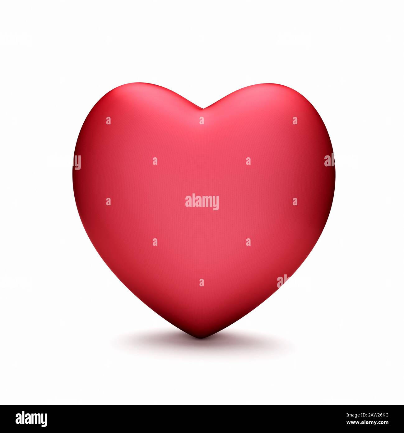 Red heart on a white background Stock Photo