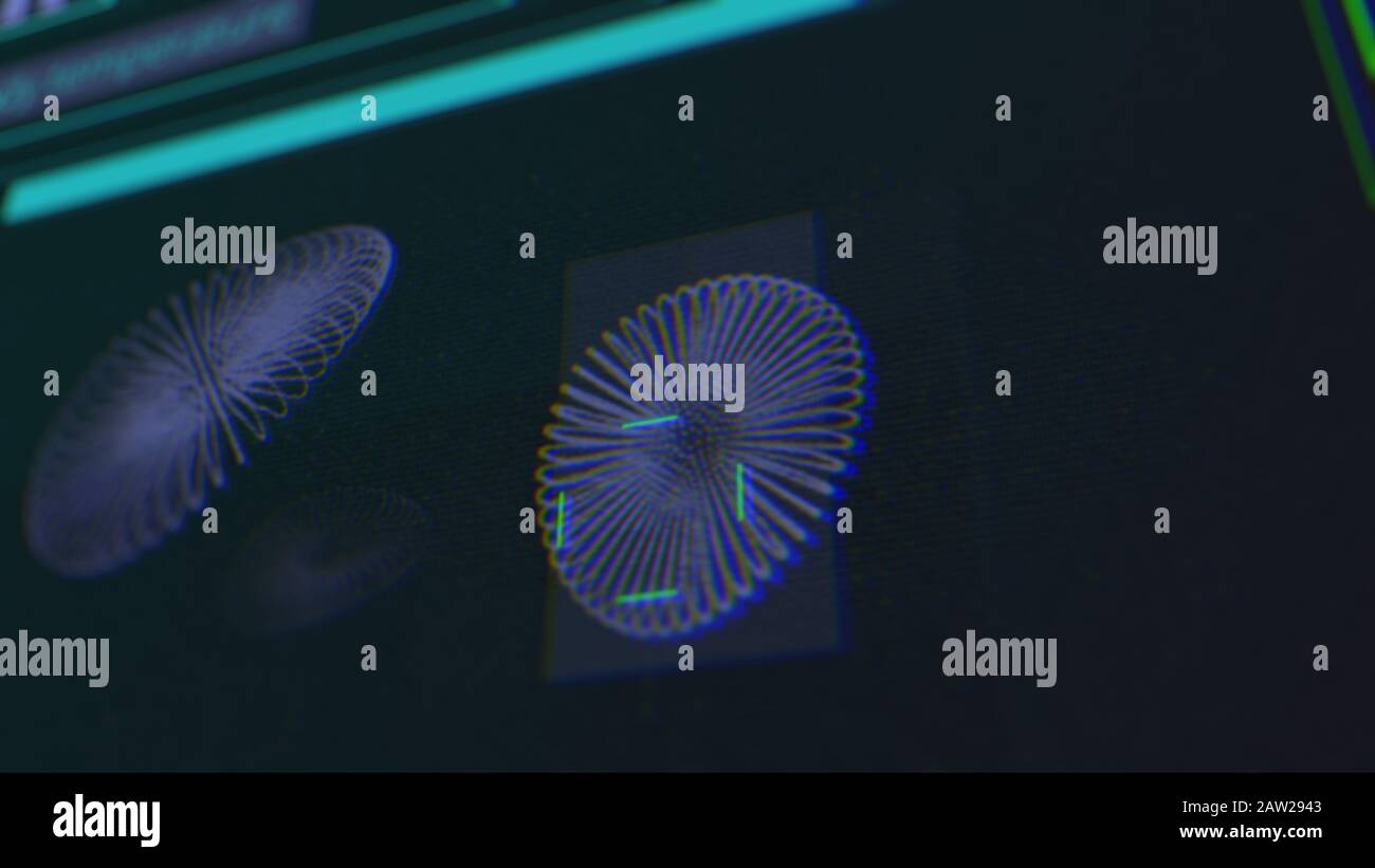 Medical Science Panel with interface include cell in HUD style Stock ...