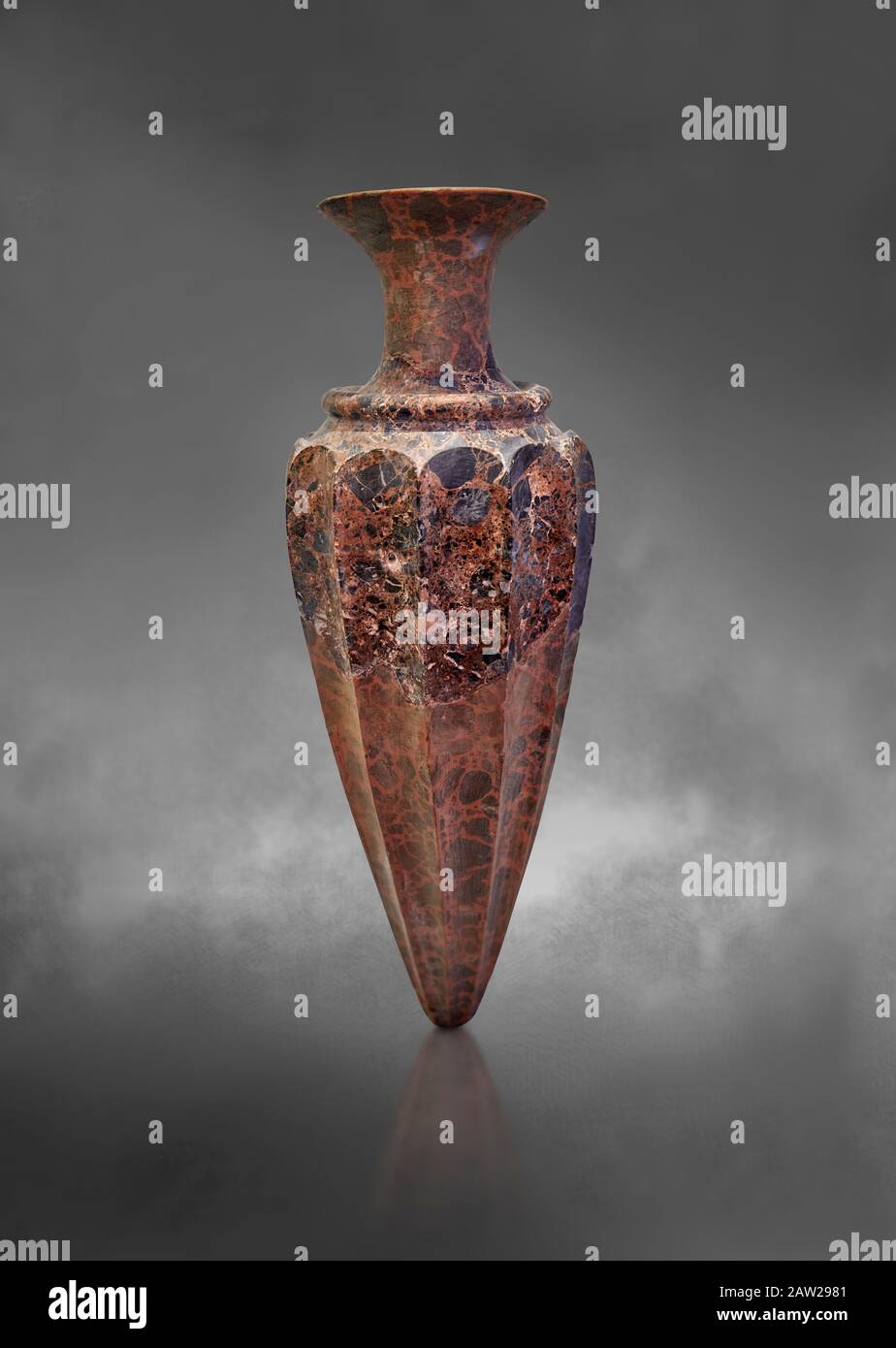 Minoan conical fluted stone rhython from the Knossos Palace 1600-1450 ...