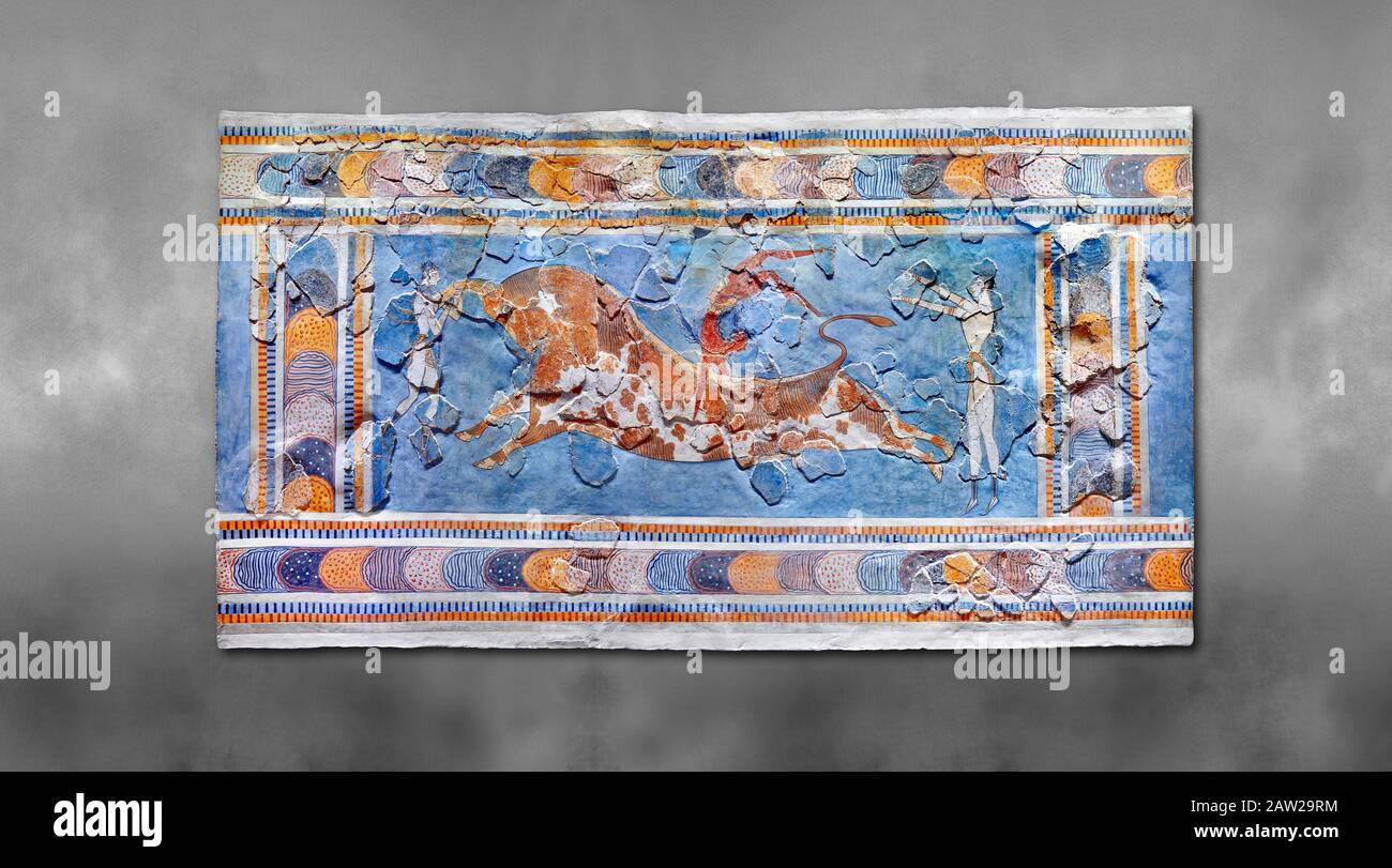 Minoan bull leaping fresco hires stock photography and images Alamy