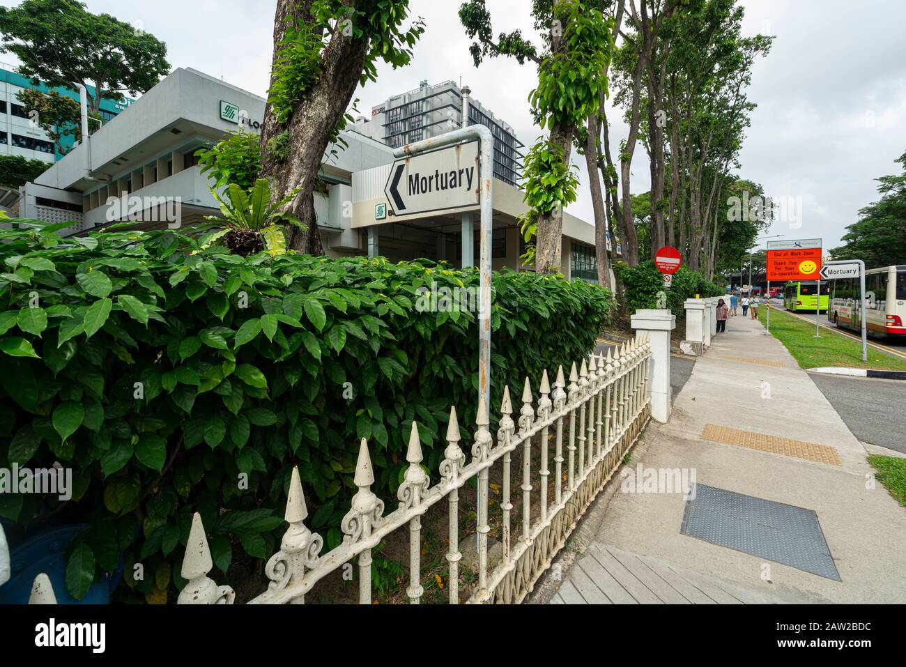 Singapore. January 2020.   indication of the mortuary chambers site of the city Stock Photo