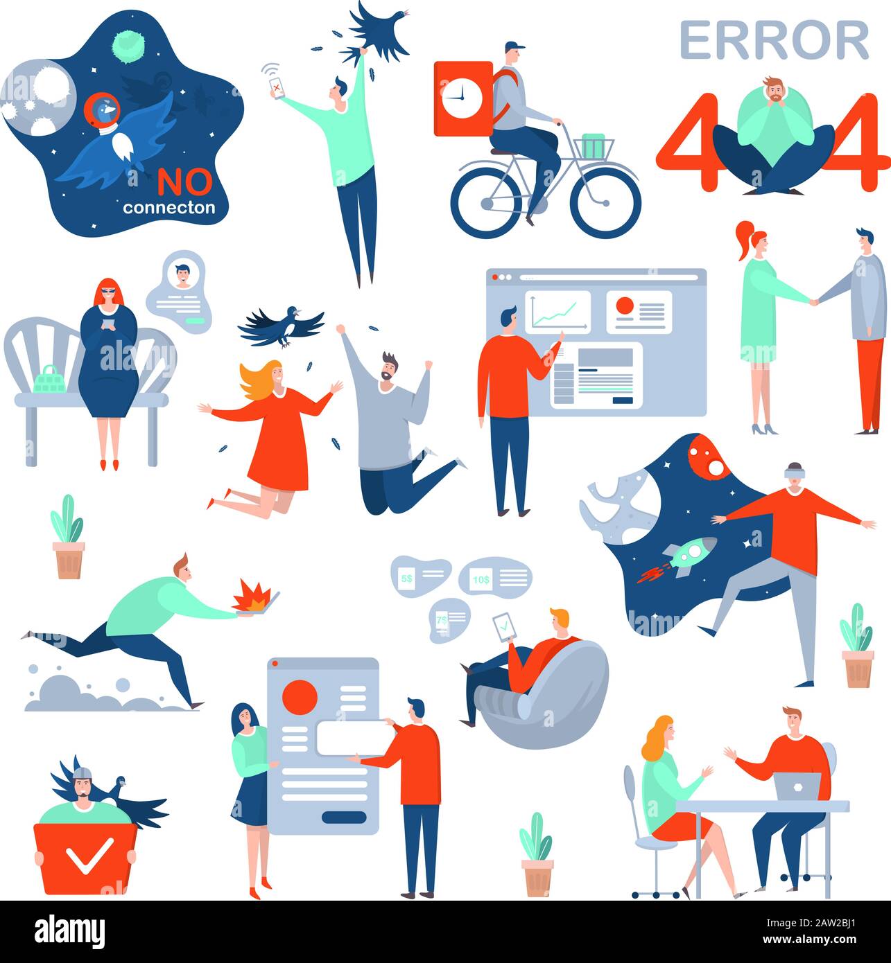 Woman office application Stock Vector Images - Alamy