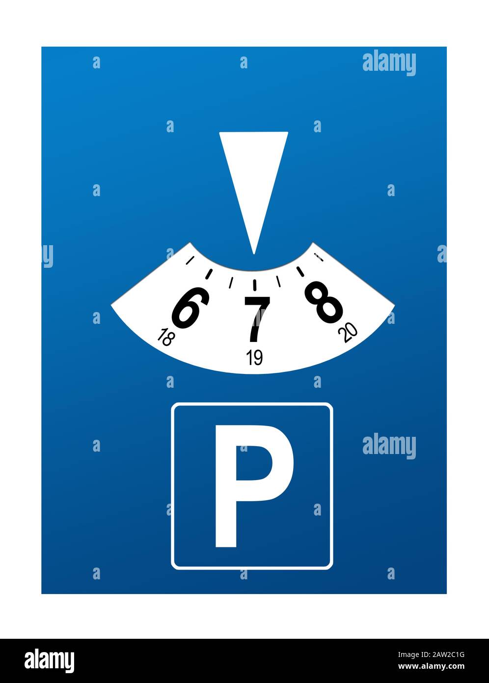 Parking disk isolated on white background Stock Photo - Alamy