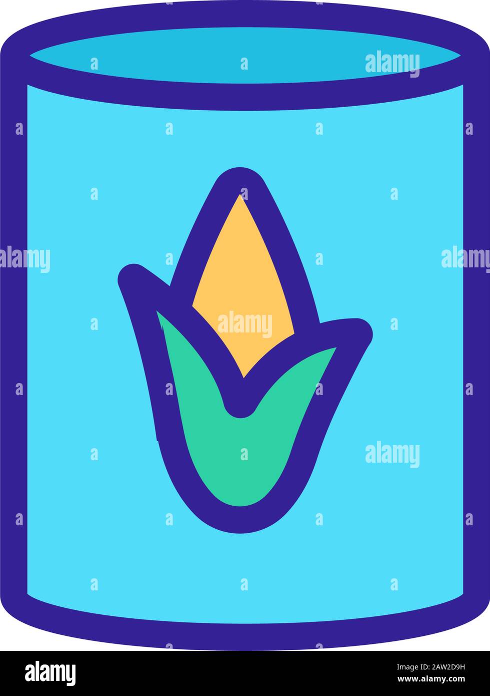 corn food icon vector. Isolated contour symbol illustration Stock ...