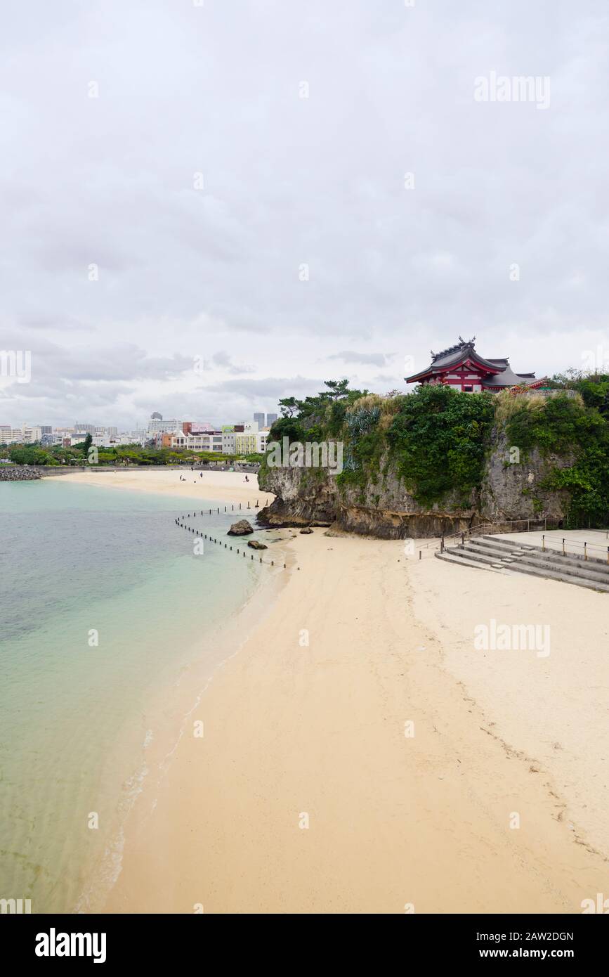 Naminoue Shrine and Naminoue Beach, Naha City, Okinawa, Japan Stock Photo