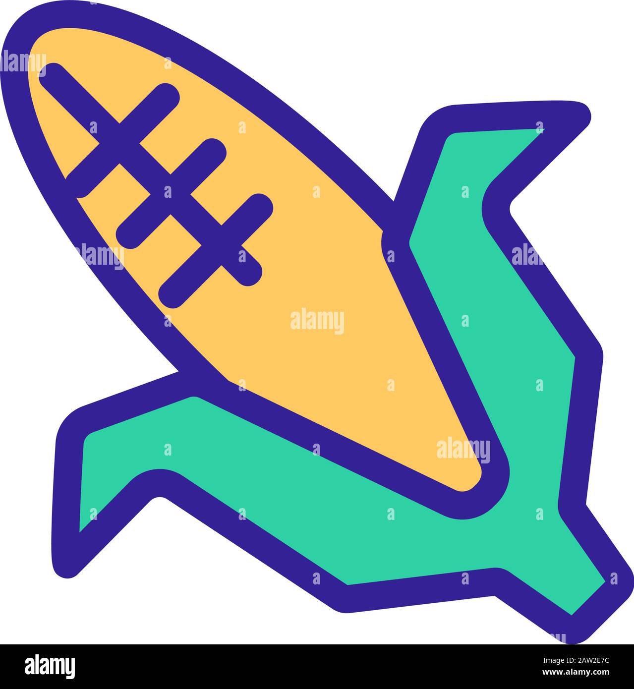 corn food icon vector. Isolated contour symbol illustration Stock ...