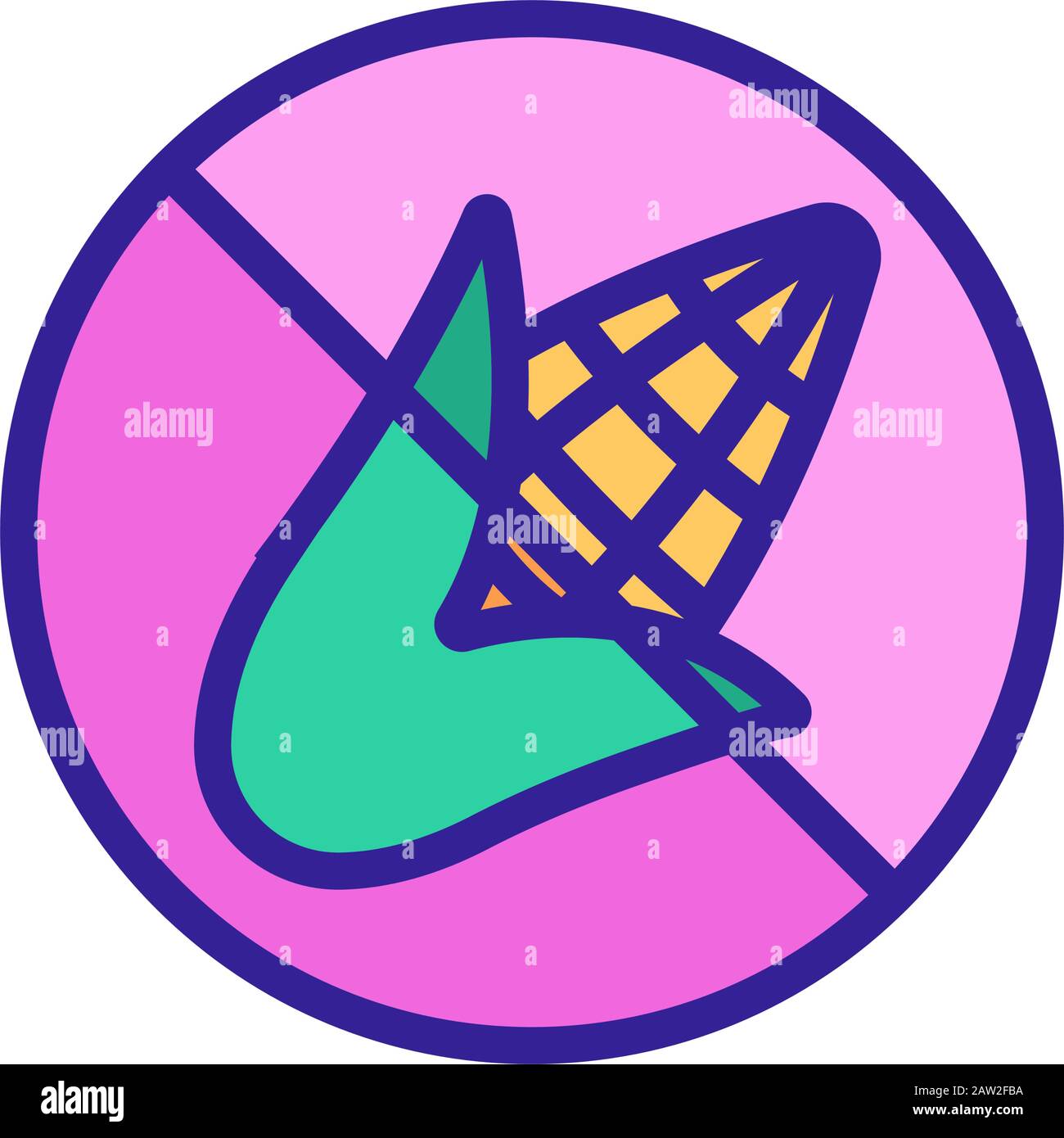corn food icon vector. Isolated contour symbol illustration Stock ...