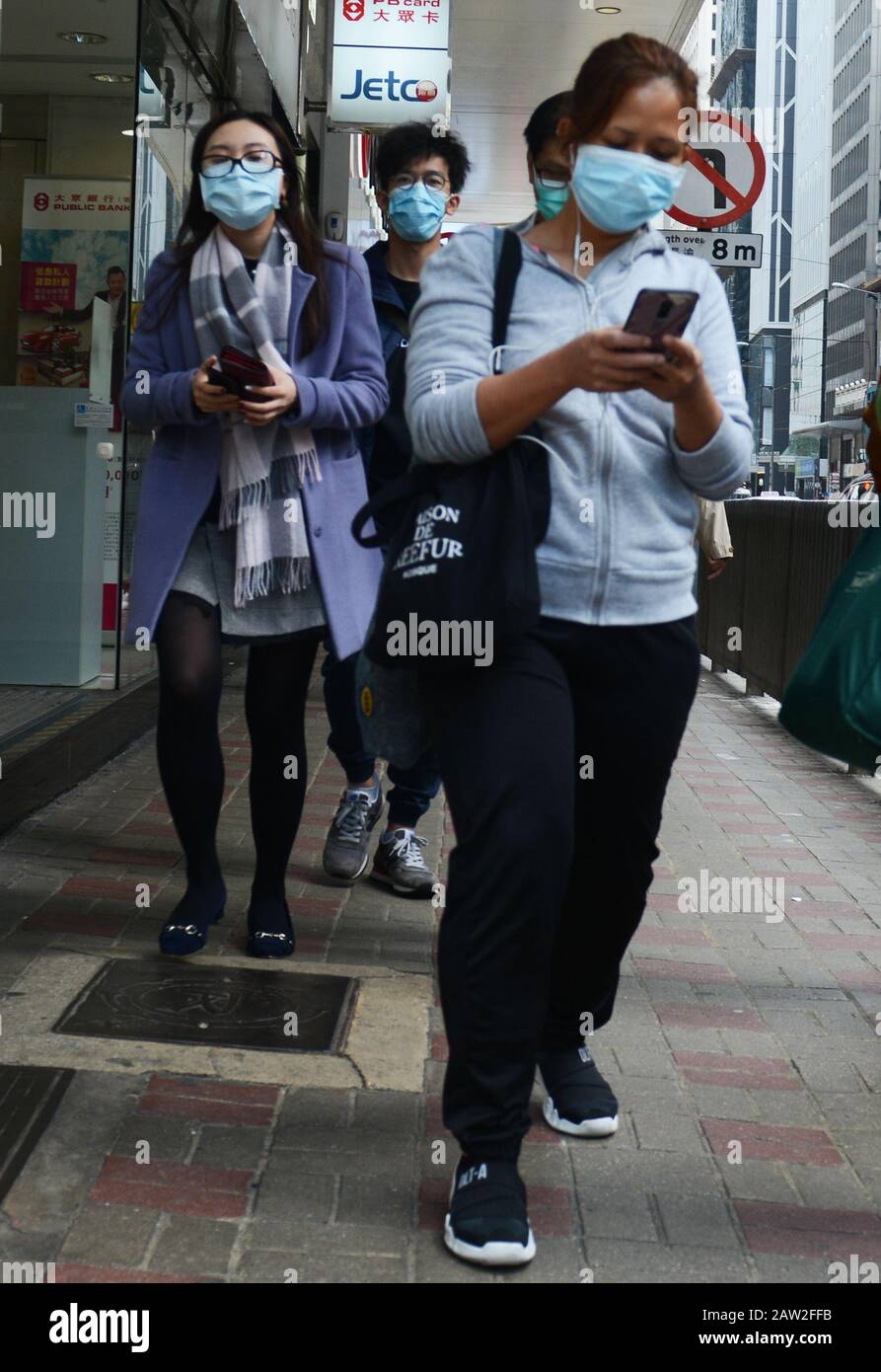 Hong Kongers wearing surgical masks during the Wuhan Corona Virus ...
