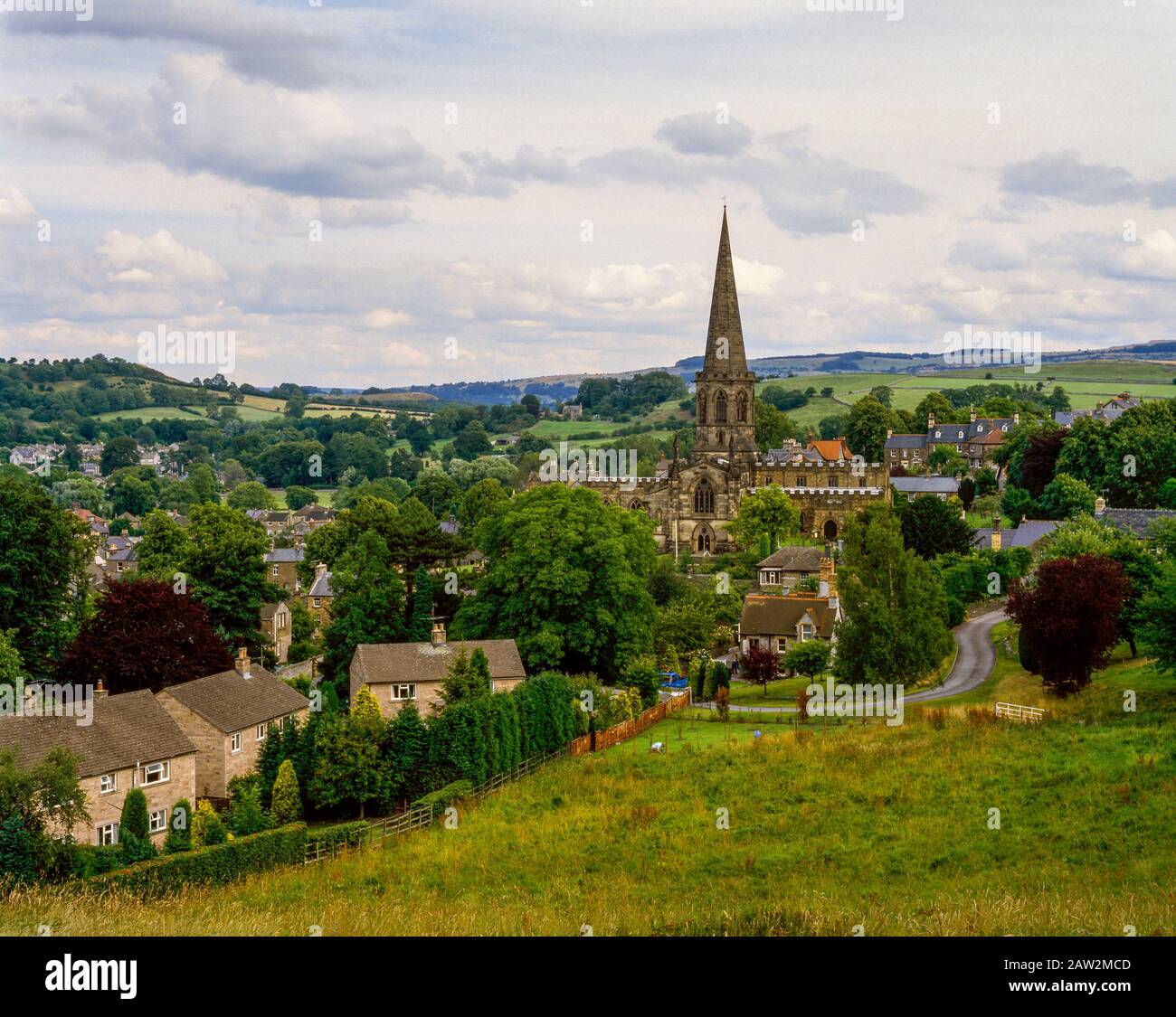 Overview of Bakewell, Derbyshire Stock Photo
