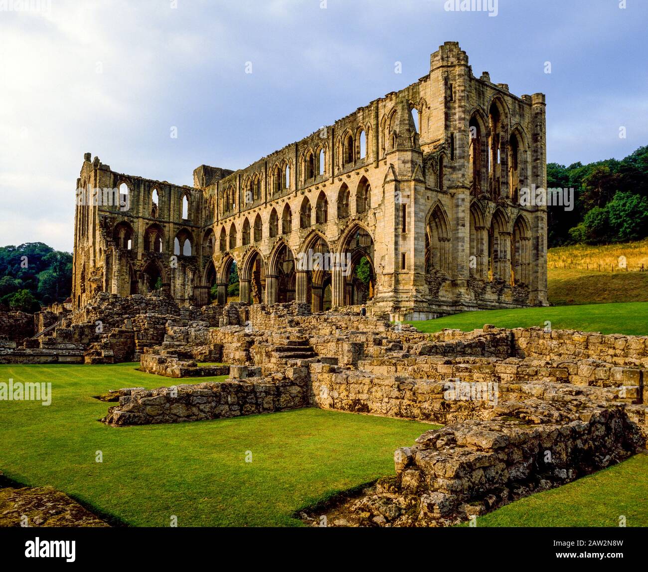 Rievaulx Abbey, Helmsley, North Yorkshire, England Stock Photo