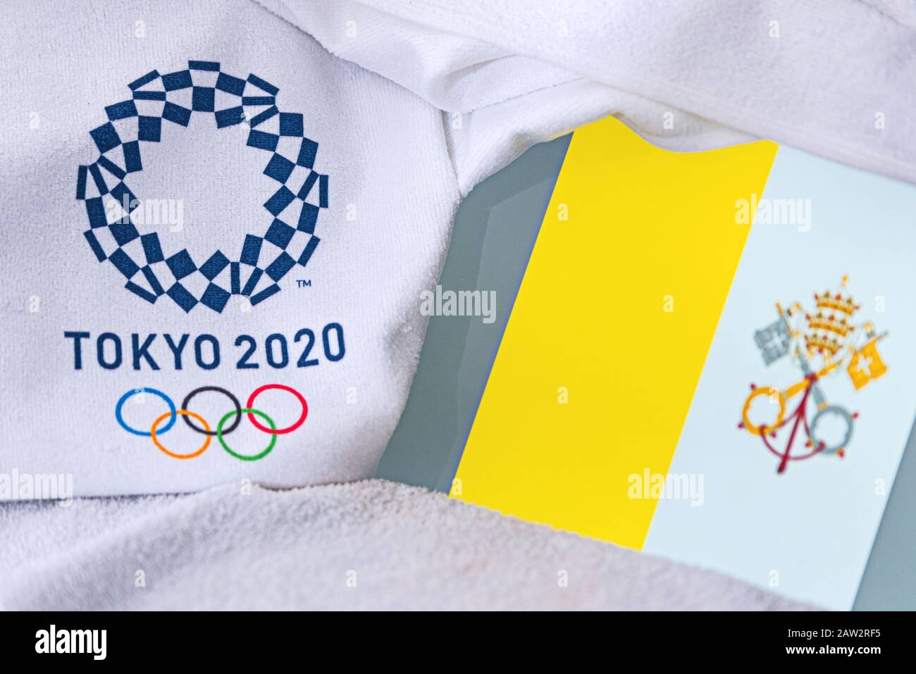 TOKYO, JAPAN, FEBRUARY. 4, 2020: Vatican City State (Holy See) National