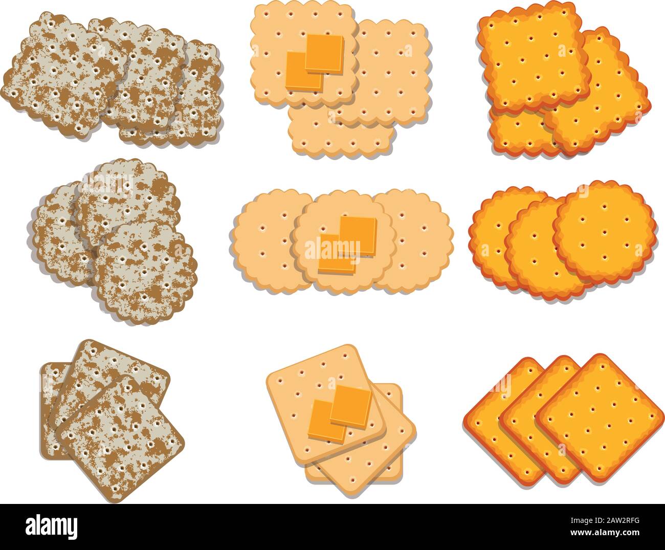 Cheese on cracker Stock Vector Images Alamy