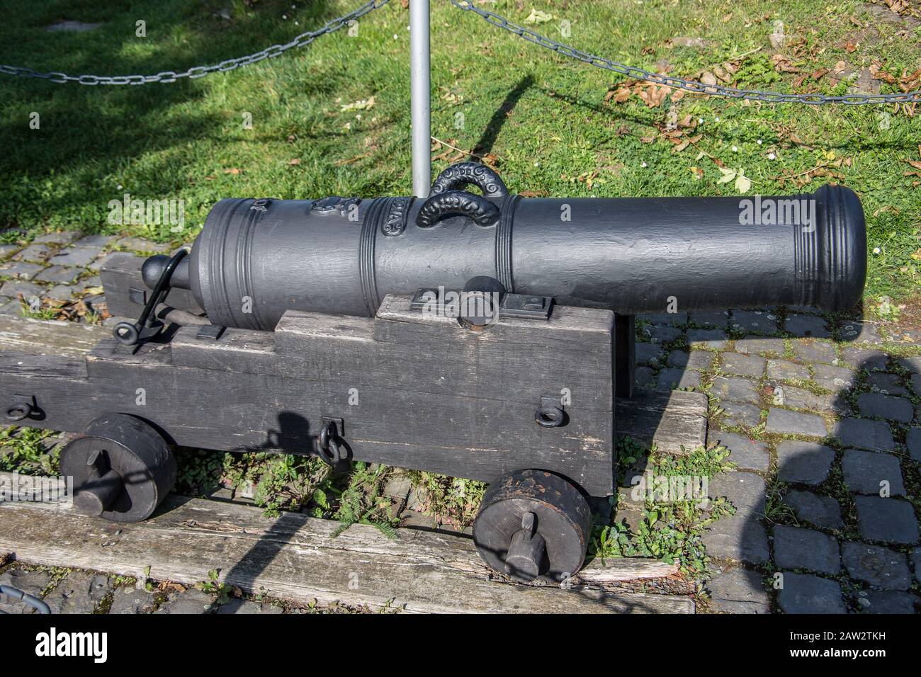 Cannon at Wilhelmsturm in Dillenburg Stock Photo