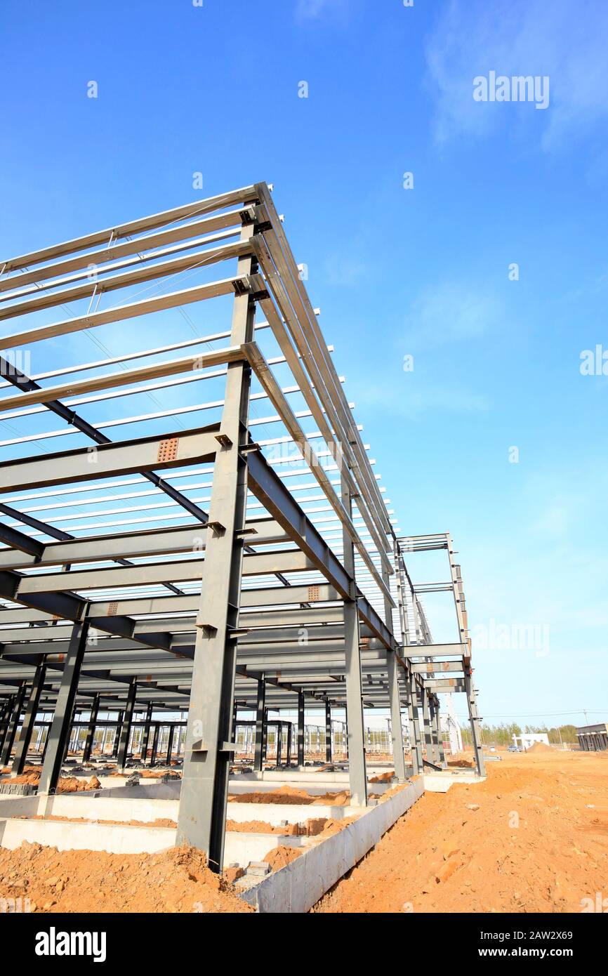 Steel frame structure Stock Photo Alamy
