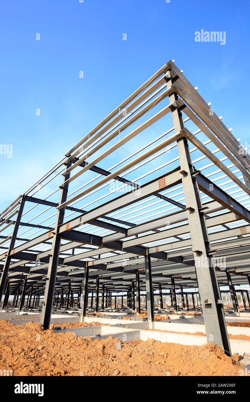 Steel frame structure Stock Photo - Alamy