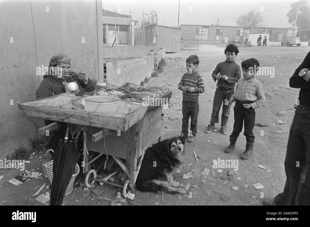 Portugal, politics, streets etc .; slum in Lisbon Date: February 11, 1975 Location: Lisbon, Portugal Keywords: slums, cityscapes, street scenes Stock Photo
