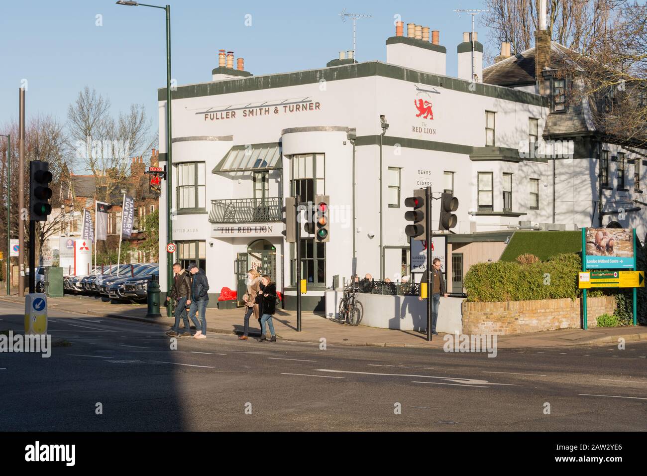 The Red Lion public house, Castelnau, Barnes, London SW13 Stock Photo