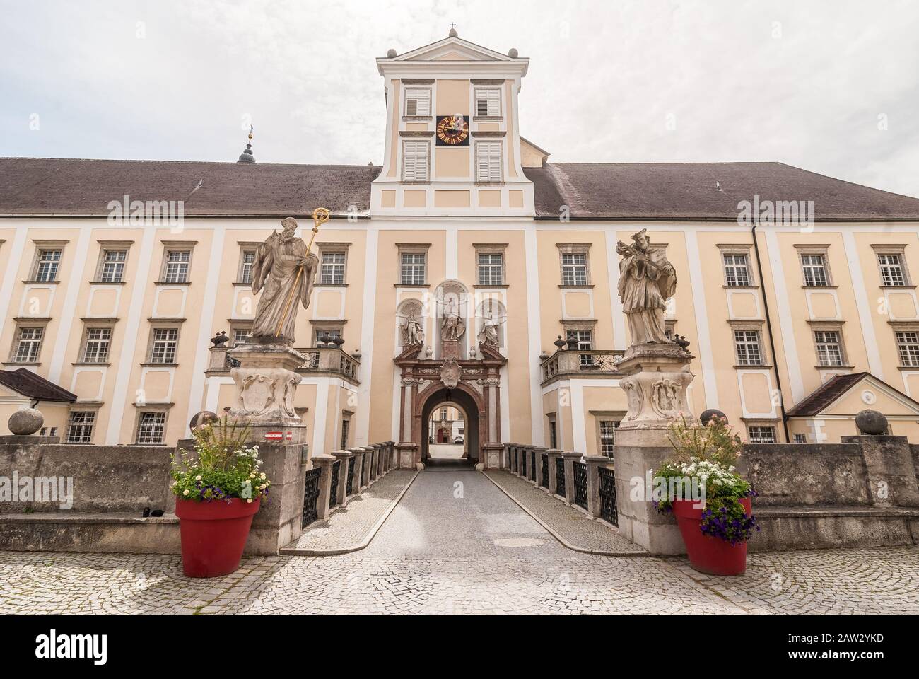 Kremsmünster Abbey, Entering gate, Austria Stock Photo