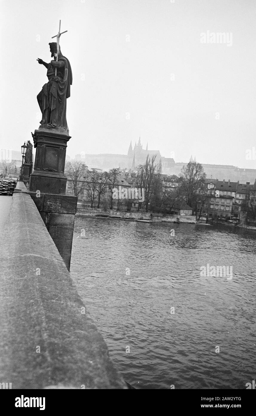 Prague Vitus Cathedral March Black And White Stock Photos & Images - Alamy