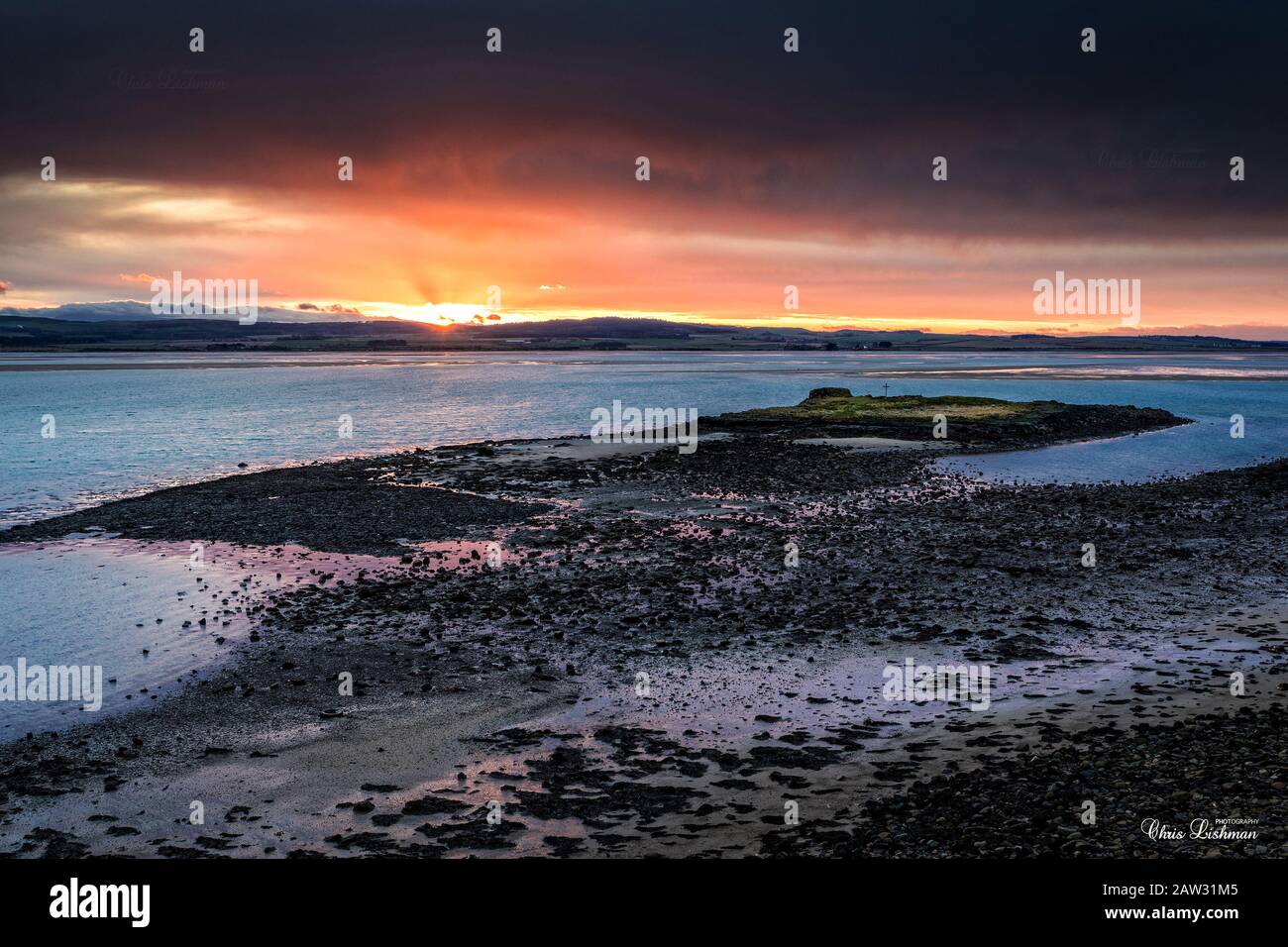 St. Cuthbert's Island, Lindisfarne Stock Photo