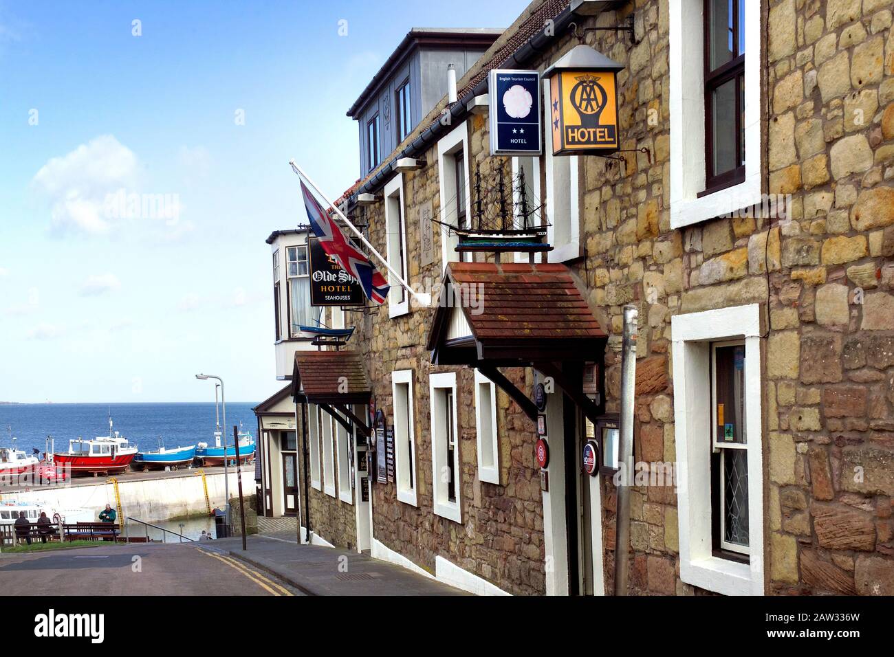 The Olde Ship. Seahouses Stock Photo