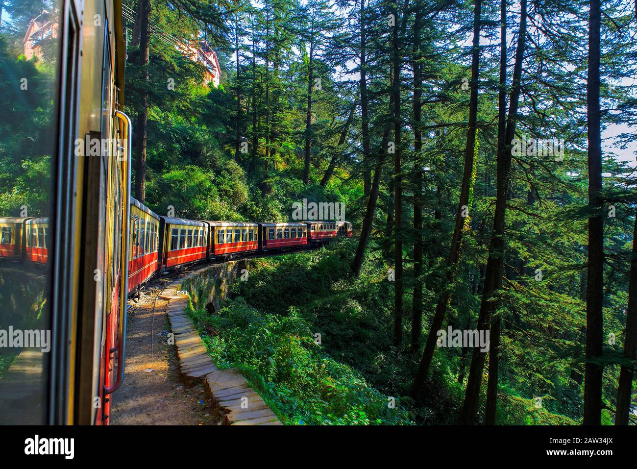 On the way Kalka to Shimla,India. Stock Photo
