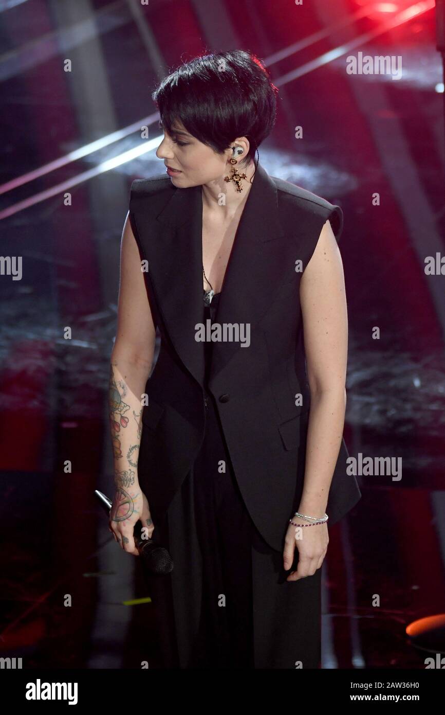 Sanremo, 70th Italian song festival 2020. Second evening. In the photo